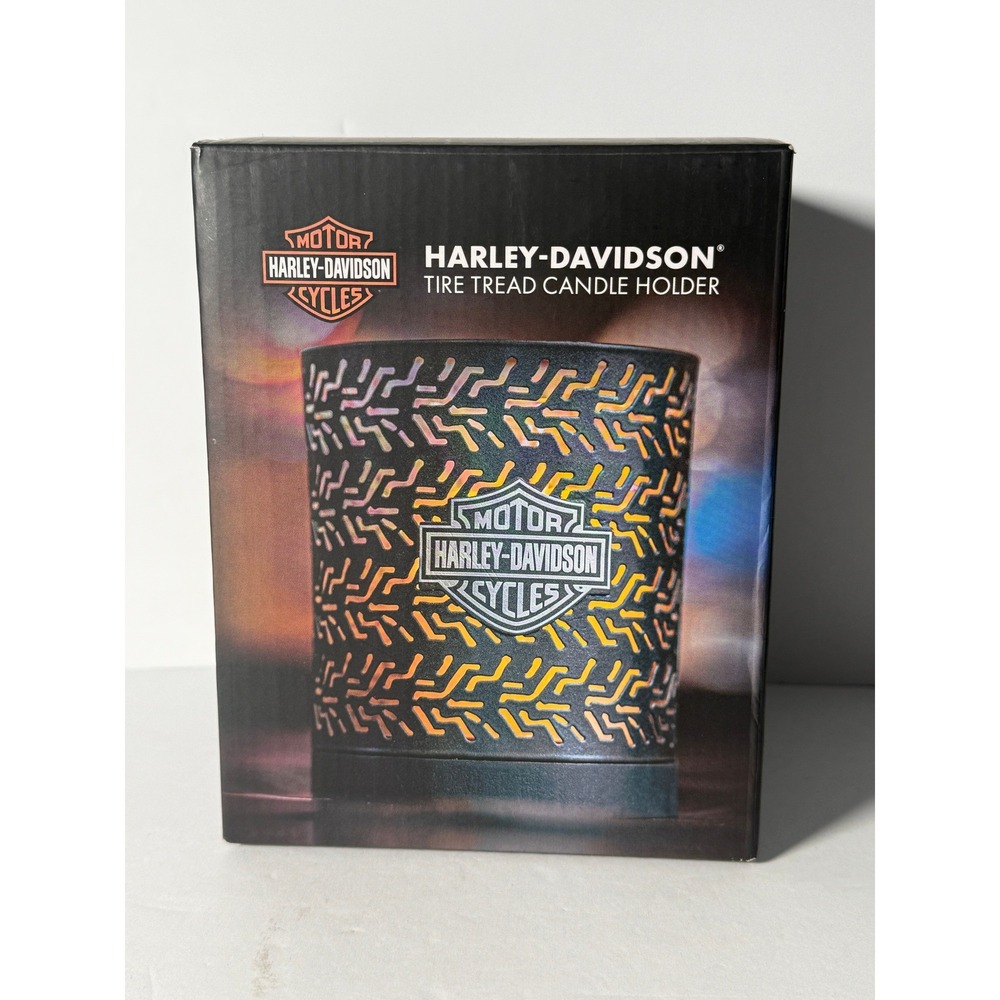 Harley Davidson Tire Tread‎ Candle Holder Roadhouse Collection Metal Base moto